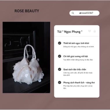 @ROSE Túi Ngọc Phụng BST 2.026 Thanh Lịch Nữ Tính Giá Ưu Đãi 210k Quà Tặng Scunchies