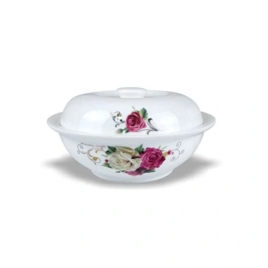 Âu Cơm Sứ Hoa 08 MC Size 18 Thố Sứ, Liễn Cơm Hoa Hồng Sang Trọng, Giá 191,000₫