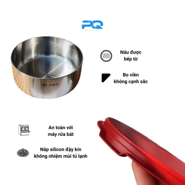 Âu trộn bột ướp thịt nướng inox 18/10 Lunkai - Tô thố salad có nắp silicon bảo quản tủ lạnh, giảm giá 299.000 VND 2 Âu trộn bột ướp thịt nướng inox 18/10 Lunkai - Tô thố salad có nắp silicon bảo quản tủ lạnh, giảm giá 299.000 VND 2