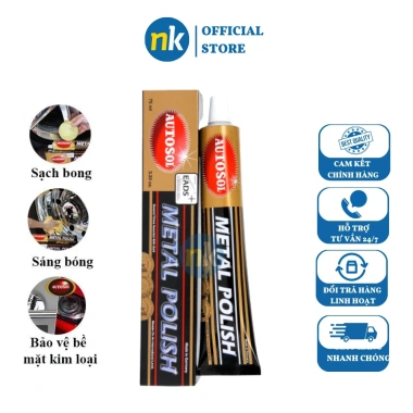 Autosol Metal Polish 75ml Đánh bóng kim loại, inox, nhôm, kèm khăn 1K chỉ 89.000₫