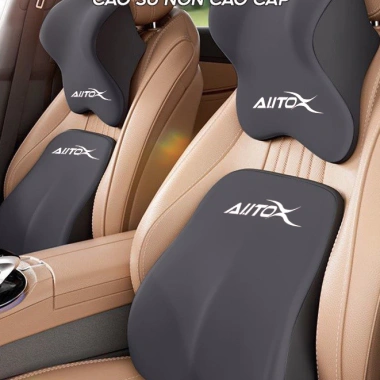 AutoX D Gối đầu & tựa lưng ô tô - Cao su non, cotton thoáng khí, giảm mỏi - 104.000₫
