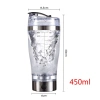 Avejjbaey USB Sạc Di Động Trộn Protein 450ml/600ml Bình Lắc Chống Rò Rỉ 6