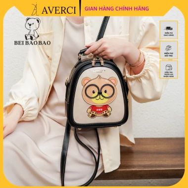 AVERCI Balo Nữ Hai Ngăn Khoá Đồng Đen Nâu Hình Gấu Beibaobao Dễ Thương 465.000₫