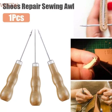 Awl May Da Thủ Công Tay Cầm Gỗ - Dụng Cụ Đấm Khoan Vải Lỗ Maker Giá 42.900₫