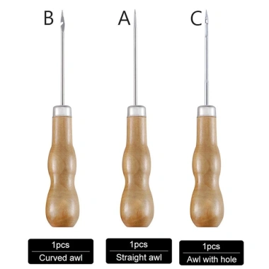 Awl May Da Thủ Công Tay Cầm Gỗ - Dụng Cụ Đấm Khoan Vải Lỗ Maker Giá 42.900₫