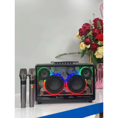 AZPro PA-424 Loa karaoke xách tay vỏ gỗ bọc da 4 đường tiếng, 2 bass, 2 tép Giá 21tr 2 AZPro PA-424 Loa karaoke xách tay vỏ gỗ bọc da 4 đường tiếng, 2 bass, 2 tép Giá 21tr 2