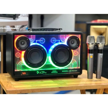 AZPro PA-424 Loa karaoke xách tay vỏ gỗ bọc da 4 đường tiếng, 2 bass, 2 tép Giá 21tr 7 AZPro PA-424 Loa karaoke xách tay vỏ gỗ bọc da 4 đường tiếng, 2 bass, 2 tép Giá 21tr 7