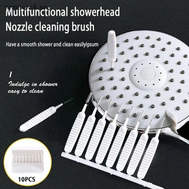 B & N 10 Bàn chải làm sạch vòi sen & lỗ điện thoại - Trắng, dùng cho bếp, 34.128₫ 2