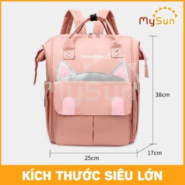 Ba lô bỉm sữa MySun Cat đa năng cho mẹ & bé sơ sinh - giảm giá 199.000đ 4