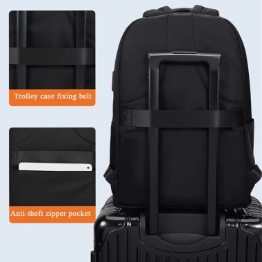 Ba lô BJIAX nam nhẹ chống nước, tích hợp sạc USB, giá ưu đãi 583.015₫ Thời trang 3 Ba lô BJIAX nam nhẹ chống nước, tích hợp sạc USB, giá ưu đãi 583.015₫ Thời trang 3