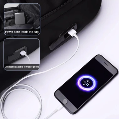 Ba lô BJIAX nam nhẹ chống nước, tích hợp sạc USB, giá ưu đãi 583.015₫ Thời trang