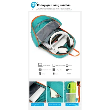 Ba lô chống nước thể thao, nhẹ gập gọn, phù hợp đi bộ đường dài & xe đạp 5