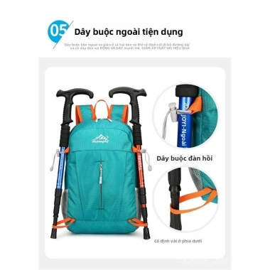 Ba lô chống nước thể thao, nhẹ gập gọn, phù hợp đi bộ đường dài & xe đạp 7