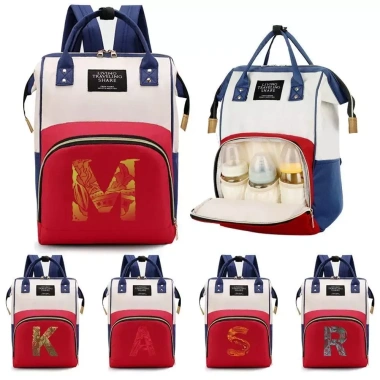 Ba lô chống thấm mẹ & bé, dung lượng lớn, khắc hình ảnh thời trang, Mommy Bag