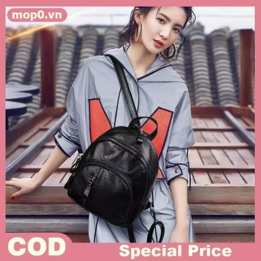 Ba lô da PU cổ điển MOP nữ: Túi đeo vai mini du lịch, đi học, chỉ 72.900₫