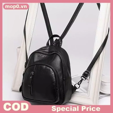 Ba lô da PU cổ điển MOP nữ: Túi đeo vai mini du lịch, đi học, chỉ 72.900₫