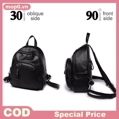 Ba lô da PU cổ điển MOP nữ: Túi đeo vai mini du lịch, đi học, chỉ 72.900₫