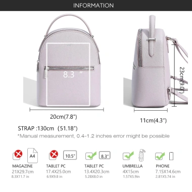 Ba lô David Jones da PU họa tiết thời trang nữ - Giá chỉ 779.000đ