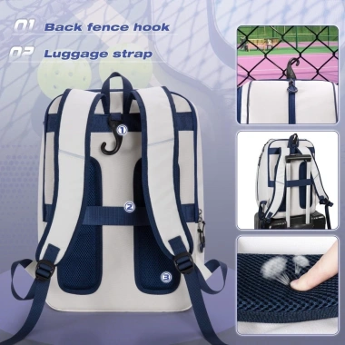 Ba lô DITIPOO đa dụng cho bóng chày và tennis, chống thấm nước, ngăn giày, nam 7