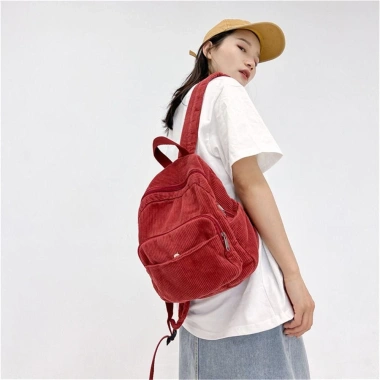 Ba lô du lịch mini hai lớp vải nhung nam nữ - nhẹ, giảm giá 20% chỉ 205.632₫