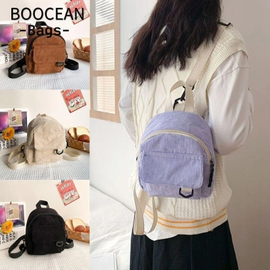 Ba Lô Du Lịch Mini Vải Nhung BOOCEAN - Thiết Kế Đơn Giản, Nhẹ, Giá 78.192 VND