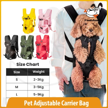 Ba lô đựng chó mèo phía trước thoáng khí, chân chống nước điều chỉnh - FOOKDUODU 321k