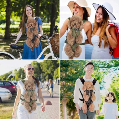 Ba lô đựng chó mèo phía trước thoáng khí, chân chống nước điều chỉnh - FOOKDUODU 321k