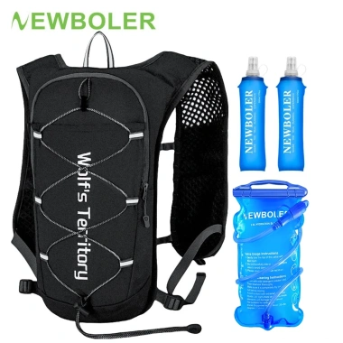 Ba lô dưỡng ẩm Newboler 5L cho xe đạp & chạy bộ – Bàng quang 2L, thoáng khí, thích hợp marathon, leo núi