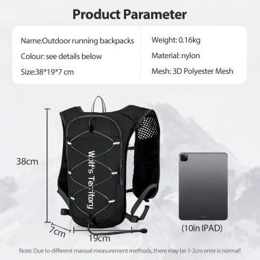Ba lô dưỡng ẩm Newboler 5L cho xe đạp & chạy bộ – Bàng quang 2L, thoáng khí, thích hợp marathon, leo núi