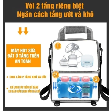 Ba lô giữ nhiệt Vcool 2 tầng - Đựng bỉm sữa, đồ chơi, picnic tiện lợi cho bé 5 Ba lô giữ nhiệt Vcool 2 tầng - Đựng bỉm sữa, đồ chơi, picnic tiện lợi cho bé 5