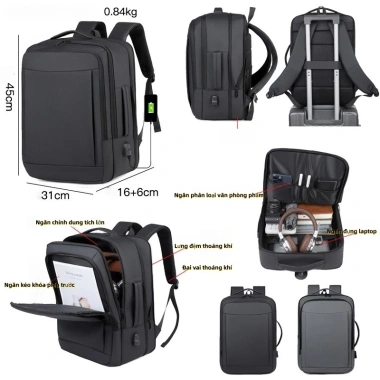 Ba Lô Laptop Đa Năng Dung Lượng Lớn Unisex Cho Học Sinh, Đi Làm, Du Lịch & Thể Thao - Giá 484.220₫ 2