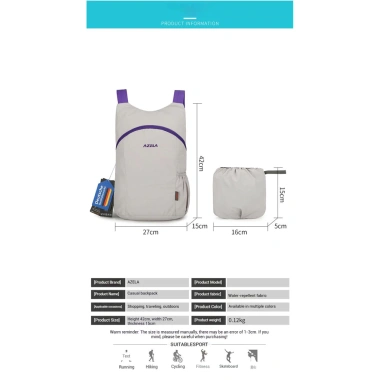 Ba lô leo núi 20L gập lại, chống nước, siêu nhẹ - Giá ưu đãi 200.854 VND