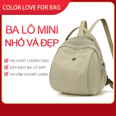 Ba lô Mini chống nước Tuslon – Đa năng 6 màu, nhiều túi, thiết kế Hàn Quốc dễ thương cho người đi làm 2