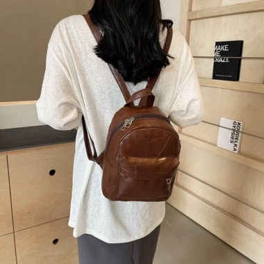 Ba lô mini nữ da PU chống nước, dung tích lớn, thiết kế thời trang - Giá chỉ 143.316 VND