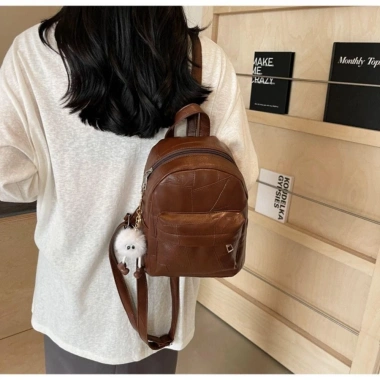 Ba lô mini nữ da PU chống nước, dung tích lớn, thiết kế thời trang - Giá chỉ 143.316 VND