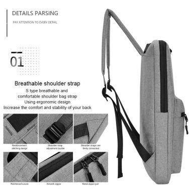 Ba lô Missups siêu mỏng nam, đựng laptop thời trang, giảm còn 186.516₫ 6