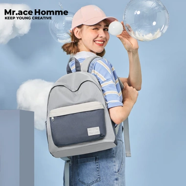 Ba lô Mr Ace Homme 2.163 Ash Blue - Sinh viên, túi laptop, 851.580₫