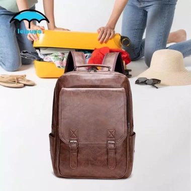 Ba lô nam Da PU Daypack di động, dây đeo vai điều chỉnh, giá ưu đãi 374.760 đồng 6