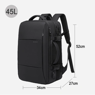 Ba lô nam Kabohut 17.3 inch mở rộng, dung tích lớn, chống nước, đa chức năng du lịch công sở