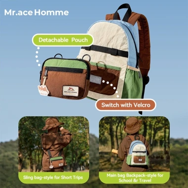 Ba lô ngoài trời Mr.ace Homme 3.294 cho cha mẹ và bé - Bộ ba lô bảo vệ tách, du lịch, giảm còn 745.200 VND 5 Ba lô ngoài trời Mr.ace Homme 3.294 cho cha mẹ và bé - Bộ ba lô bảo vệ tách, du lịch, giảm còn 745.200 VND 5