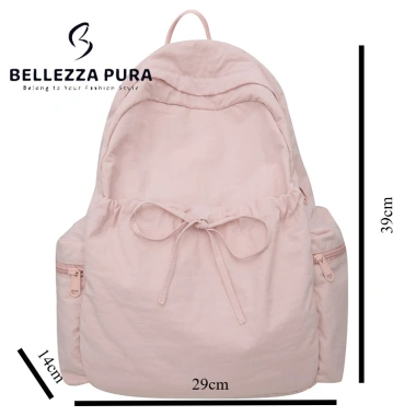Ba lô nữ BELLEZZA PURA nhẹ chống nước, dung tích lớn, nơ xinh, đựng laptop – 214.648₫