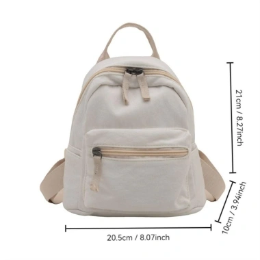 Ba lô nữ HOBBYIN Mini màu trơn, chống mài mòn, dây đeo điều chỉnh, dung tích lớn du lịch học sinh - Giá ưu đãi 146k 2