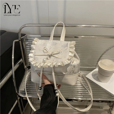 Ba Lô Nữ Mini Thời Trang Hàn Quốc Viền Ren Dễ Thương - Giá 167k giảm từ 213.760đ