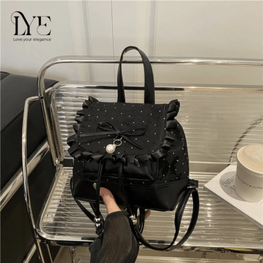 Ba Lô Nữ Mini Thời Trang Hàn Quốc Viền Ren Dễ Thương - Giá 167k giảm từ 213.760đ