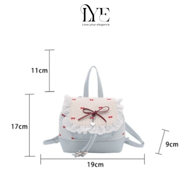 Ba Lô Nữ Mini Thời Trang Hàn Quốc Viền Ren Dễ Thương - Giá 167k giảm từ 213.760đ 9 Ba Lô Nữ Mini Thời Trang Hàn Quốc Viền Ren Dễ Thương - Giá 167k giảm từ 213.760đ 9