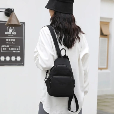 Ba lô nylon nữ chống thấm nước - Túi đeo chéo đa ngăn, thời trang, chỉ 284k