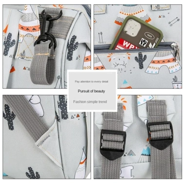 Ba lô RANERVZ Mommy chống nước thời trang bà bầu, túi đựng tã cho bé, chỉ 250.236 VND