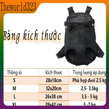 Ba lô sáng tạo cho chó, mèo, thiết kế nhẹ dễ mang, ba lô nhỏ tiện lợi cho vật nuôi 8