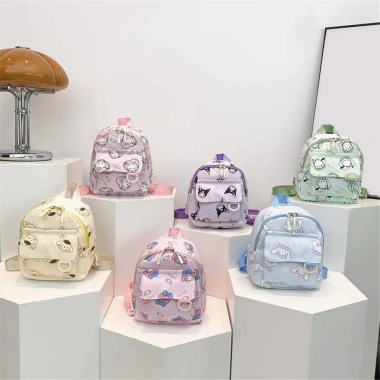 Ba lô Sanrio Cinnamoroll mini dây kéo - Thời trang trường, du lịch cho bé trai, bé gái - Giá ưu đãi