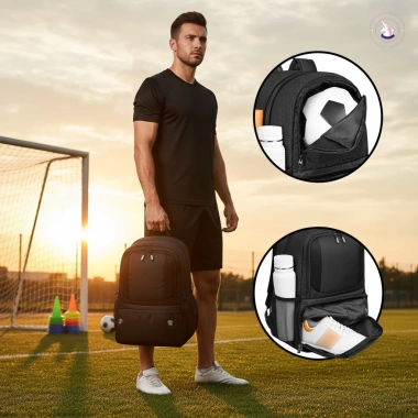 Ba lô thể thao bóng đá chống nước, túi duffle công suất lớn, phù hợp cho mọi hoạt động ngoài trời - Giá chỉ 306.180₫